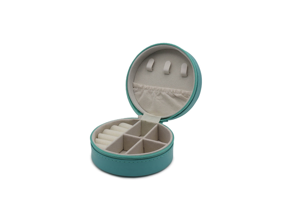 Camelia Round Jewellery Box - Blue