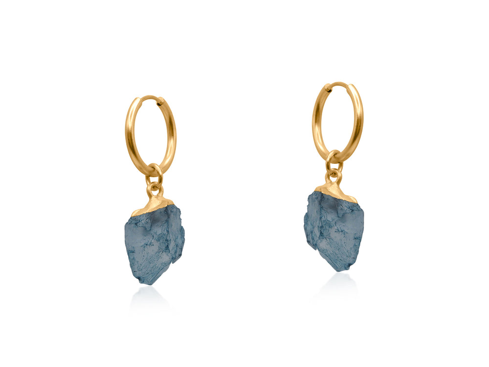 Beatrice Stone Earrings - Gold / Blue