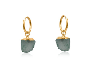 Beatrice Stone Earrings - Gold / Green