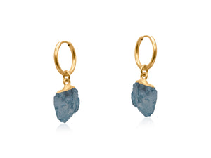 Beatrice Stone Earrings - Gold / Blue