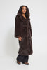 Havuza Faux Fur Coat - Chocolate Brown