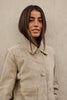 Livia Buffalo Leather Jacket - Travertine