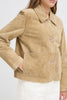 Livia Buffalo Leather Jacket - Travertine