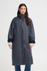 Ganilo Casual Waxed Coat - Navy
