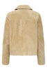 Livia Buffalo Leather Jacket - Travertine