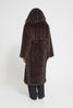 Havuza Faux Fur Coat - Chocolate Brown