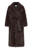 Havuza Faux Fur Coat - Chocolate Brown