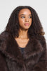 Havuza Faux Fur Coat - Chocolate Brown