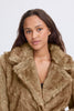 Fazoca Faux Fur Jacket - Brown