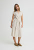Linno Linen Dress - Brown Stripe