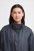 Ganilo Casual Waxed Coat - Navy