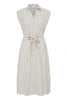 Linno Linen Dress - Brown Stripe