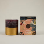 Figgy Pudding Scented Gold Dipped Pillar Candle