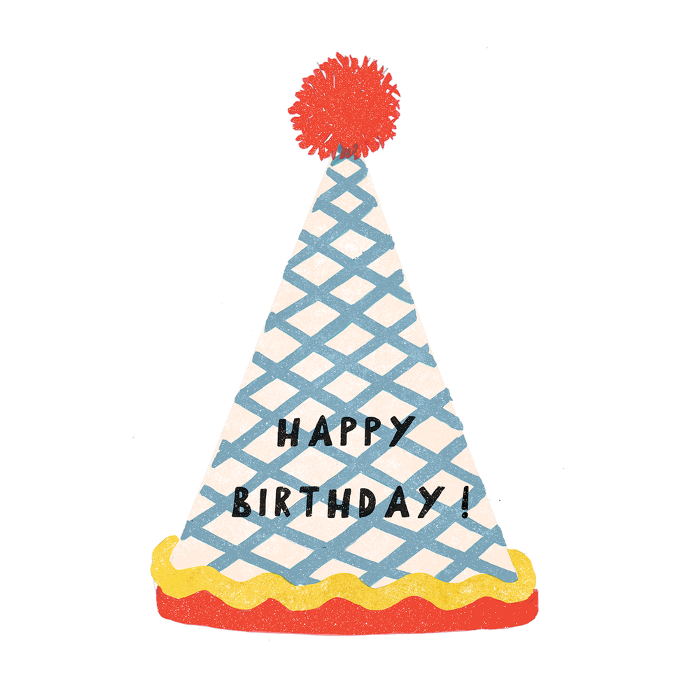 Birthday Hat - individual sticker