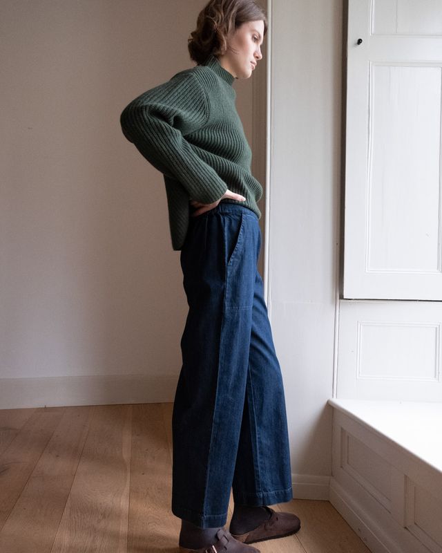 Anna Wide Leg Trousers - Denim