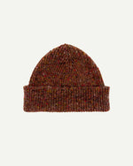 Speckled Donegal Wool Hat - Brick Red