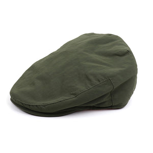 Men's Khaki Shower Proof Flat Cap