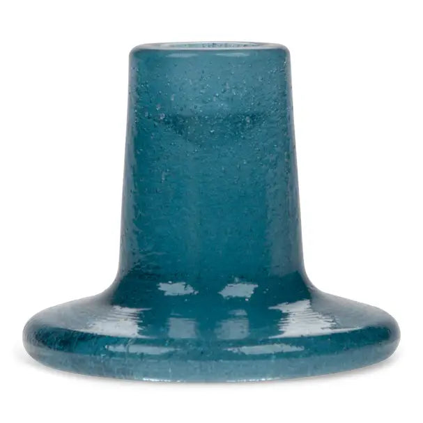 Glass Candle Holder - Mineral Blue
