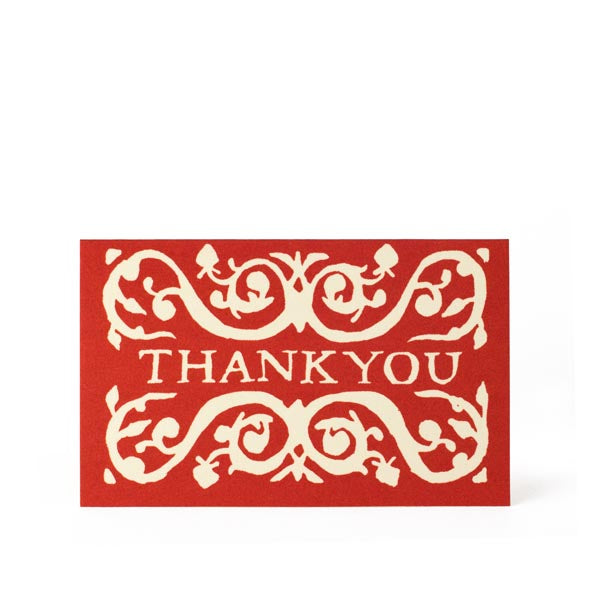 Pack of Thank You Cards: Red