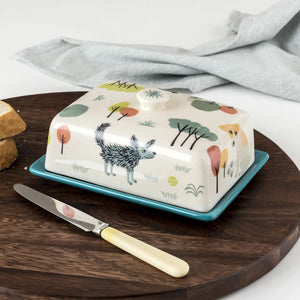 Hand-Made Ceramic Barklife Butter Dish