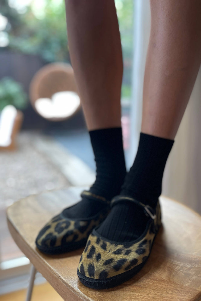 Her Socks - Mercerized Combed Cotton Rib: Coffee