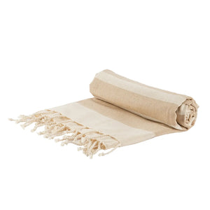 Turkish Cotton Bath Towel - Beige