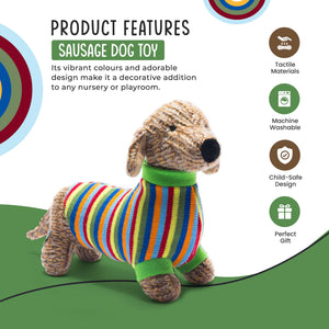 Knitted Sausage Dog Plush Toy