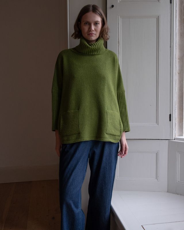 Adela Over-Sized Jumper - Moss