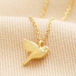Delicate Bird Pendant Necklace in Gold