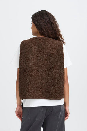 Gozima Teddy Waistcoat - Coffee Bean