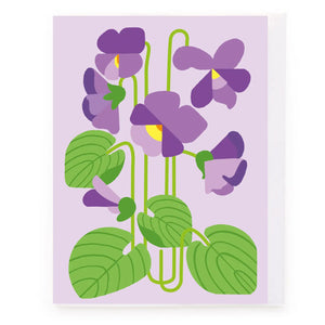 Purple Pansies Card