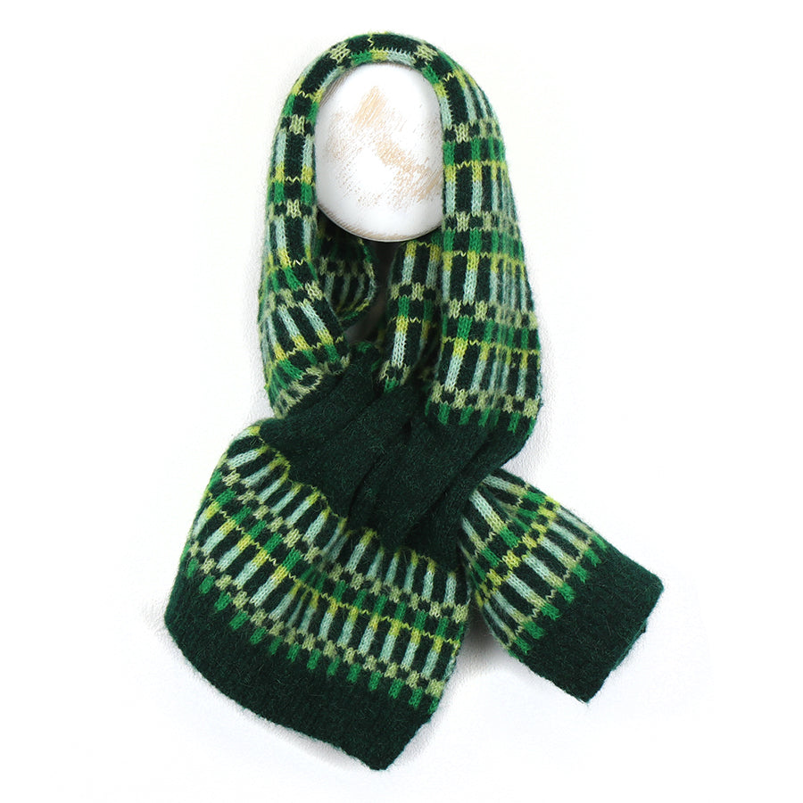 Stripe Pull Through Scarf - Green