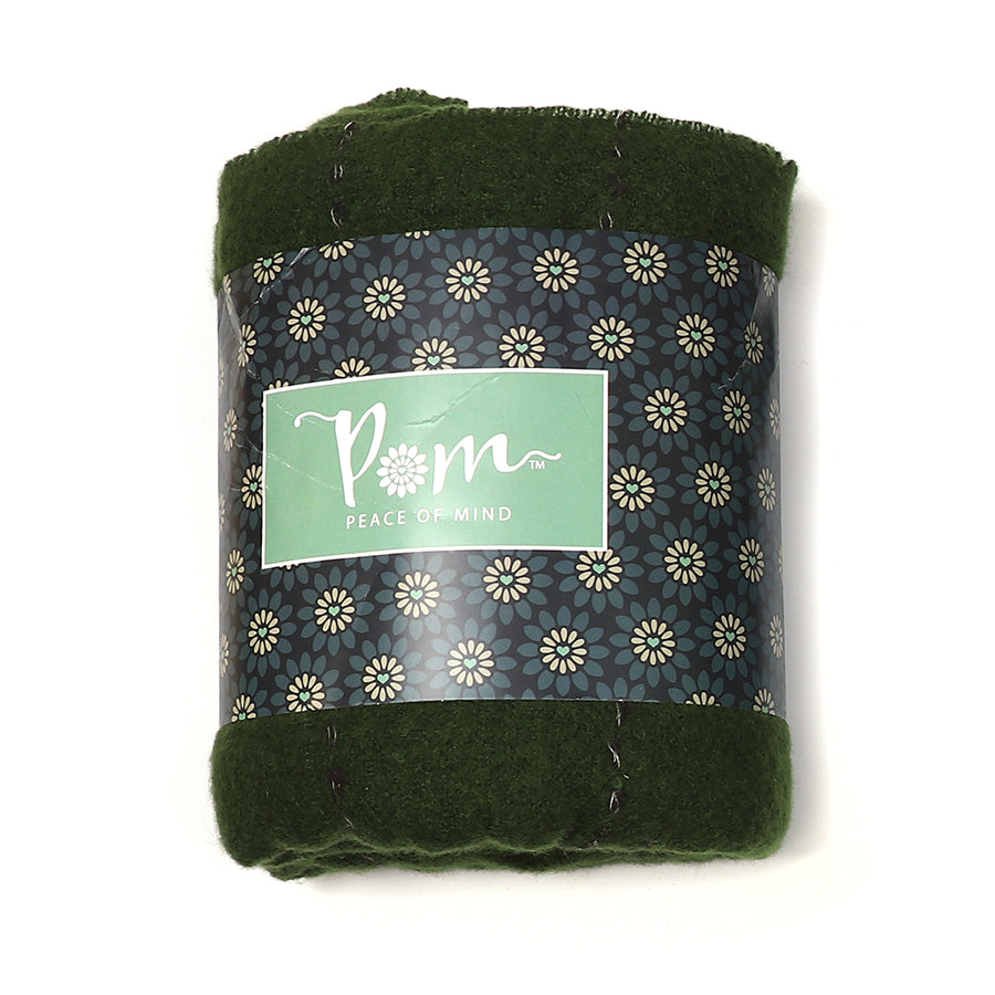 Running Stitch Check Scarf - Pine Green