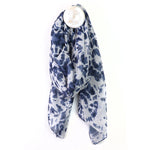 Blue/ White Classic Tie Dye Print Scarf