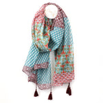 Multicolour Patchwork Print Organic Cotton Scarf (Copy)