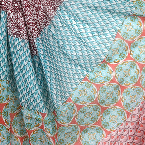 Multicolour Patchwork Print Organic Cotton Scarf (Copy)