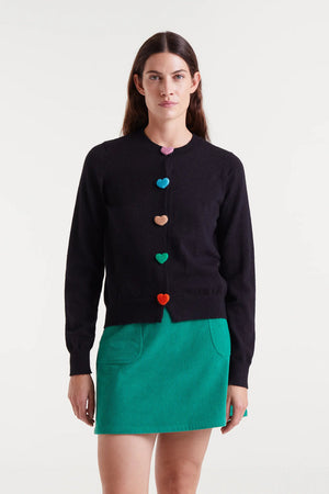 Jumper - Black With Hearts