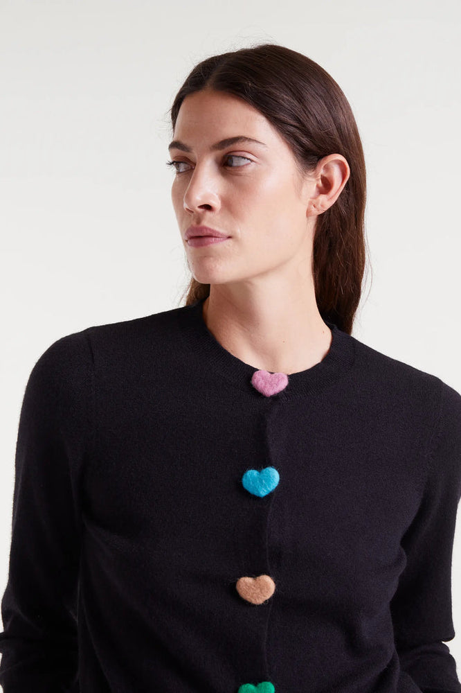 Jumper - Black With Hearts