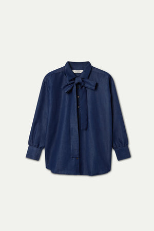 Chambray Fabric Shirt - Blue