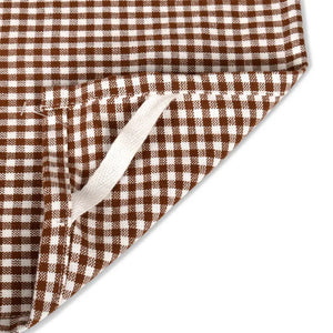 Brown Gingham 100% Cotton Tea Towel