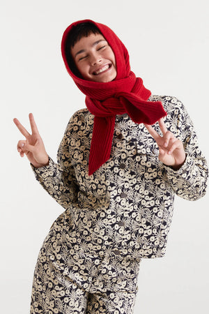 Beanie and Scarf - Red