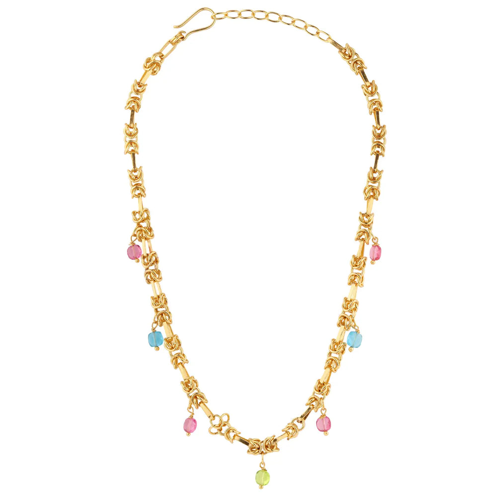 Talibah Multistone Necklace - Apatites, Tourmalines and Aquamarines