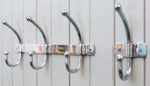 Polished Aluminium Hooks - Bar With 3 Hooks