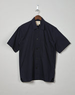 Men's Lightweight Organic Buttoned Short Sleeve Shirt - Midnight Blue