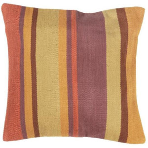 Canvas Cushion - Multi-Striped, With Cushion Duck Feather and Down Pad.