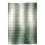 Tea Towel - Dark Green/ Natural Check