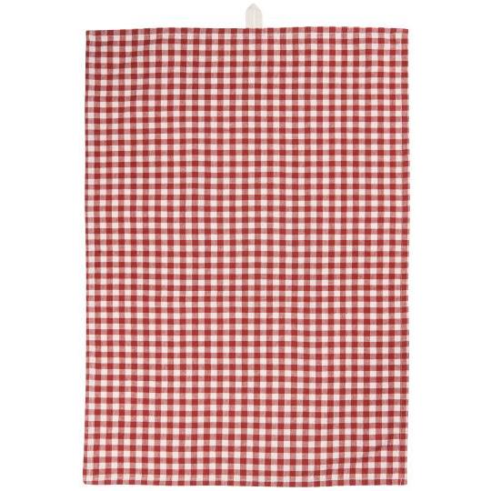 Tea Towel - Rust/ Natural Check