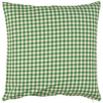 Cushion Cover With Pad - Green/ Natural Check - Square