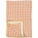 Vigga Throw With Burnt Orange Print