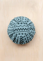 Cotton Cushion Cover in Green Checker Stripe With Pad